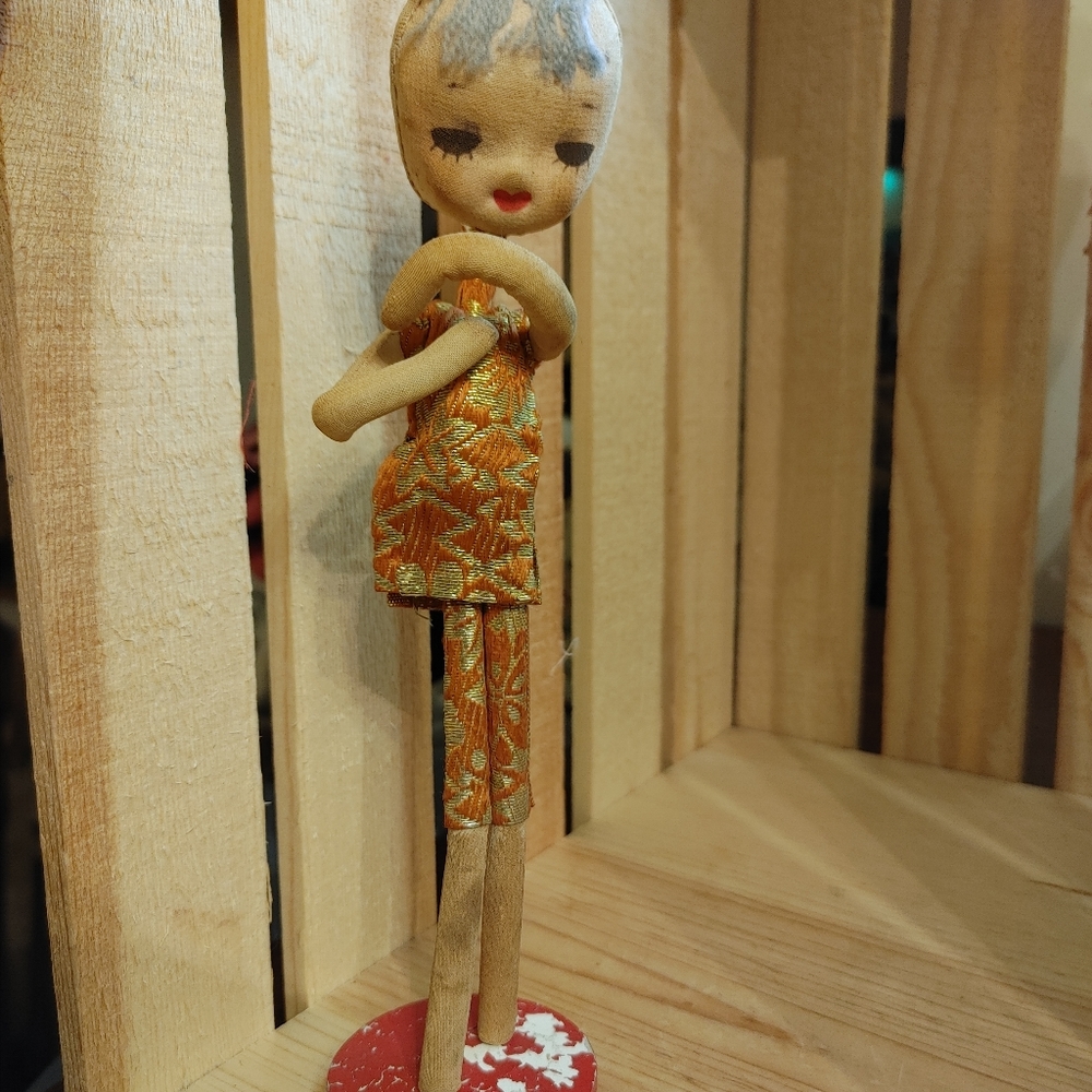 Vintage Mid-Century Japan Doll With Nylon Face